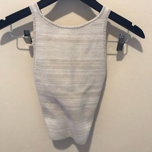 Cream/tan knit crop top